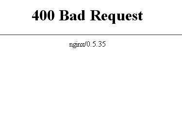 400 error