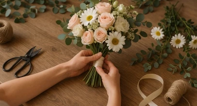 Бюджетные свадебные букеты своими руками