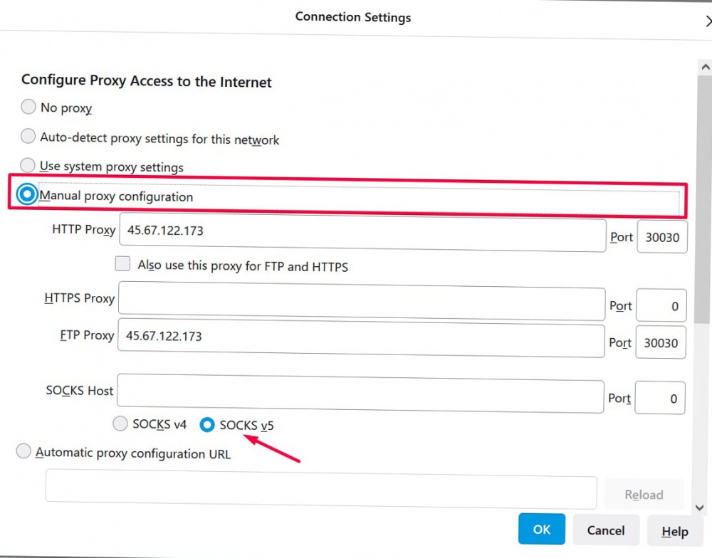 proxy setting