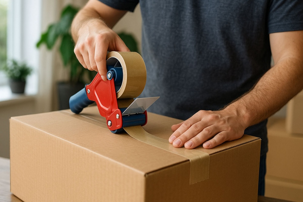 Заклеивание коробки